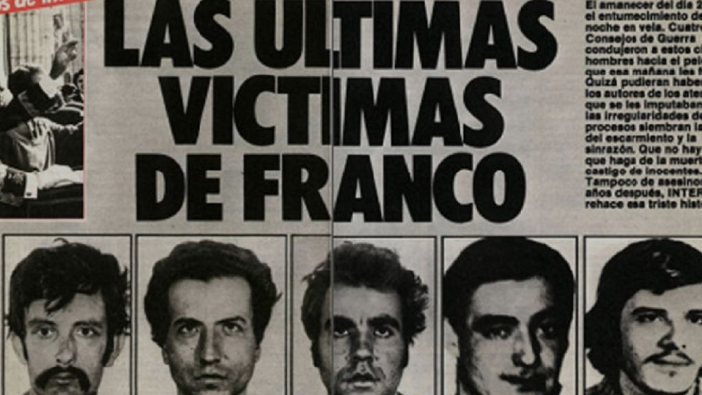 En 1975, cinco jóvenes antifascistas fueron fusilados en Carabanchel por el régimen de Franco. Un recordatorio sombrío de la represión franquista y de los procesos judiciales sumarios de la dictadura.
