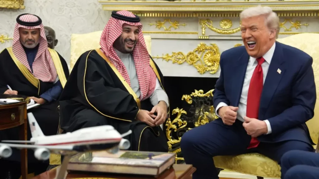 Trump abraza al príncipe saudí