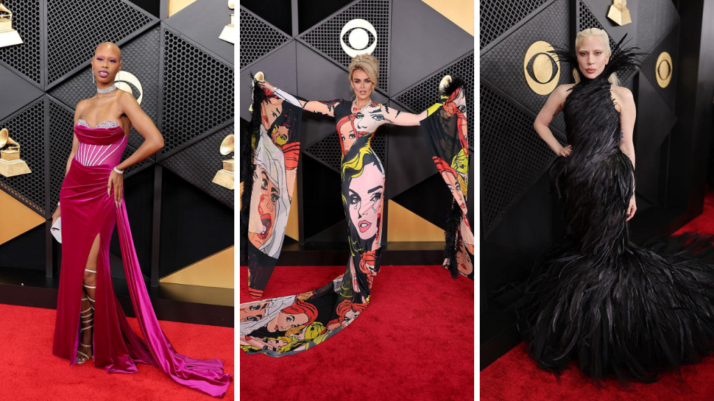 Vestidos y trajes en los Grammy 2026